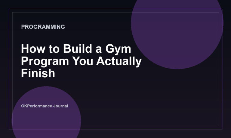 How to Build a Gym Program You Actually Finish