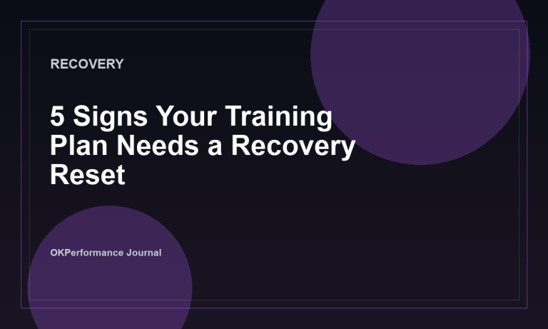 5 Signs Your Training Plan Needs a Recovery Reset